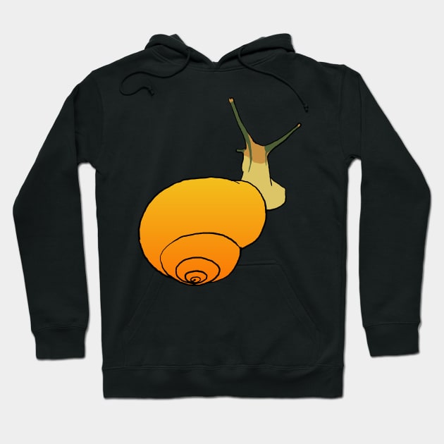 Yellow Snail Hoodie by pomoyo